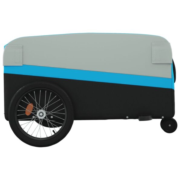 vidaXL Vozík za bicykel, čierno modrý 45 kg, železo – Obrázok 7