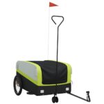 vidaXL Vozík za bicykel, čierno zelený 45 kg, železo – Obrázok 2