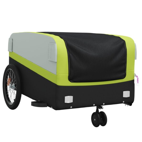 vidaXL Vozík za bicykel, čierno zelený 45 kg, železo – Obrázok 4