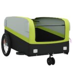 vidaXL Vozík za bicykel, čierno zelený 45 kg, železo – Obrázok 5