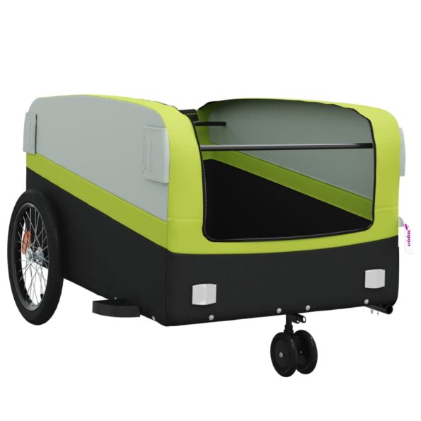 vidaXL Vozík za bicykel, čierno zelený 45 kg, železo – Obrázok 5