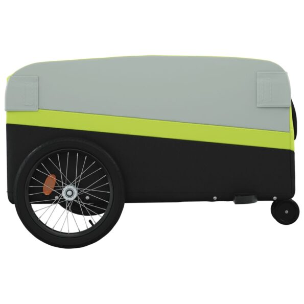 vidaXL Vozík za bicykel, čierno zelený 45 kg, železo – Obrázok 7