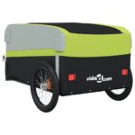 vidaXL Vozík za bicykel, čierno zelený 45 kg, železo – Obrázok 8