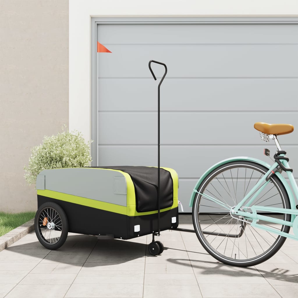 VXL8720845826109_m_en_hd_1.jpg vidaXL Vozík za bicykel, čierno zelený 45 kg, železo – Obrázok 1