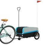 vidaXL Vozík za bicykel, čierno modrý 45 kg, železo – Obrázok 3