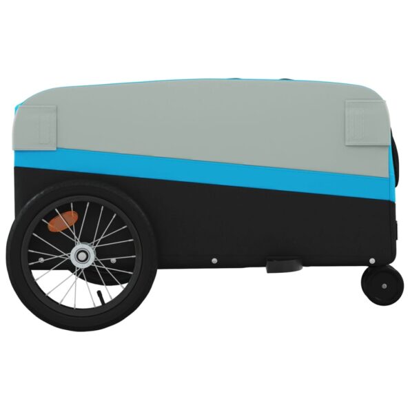 vidaXL Vozík za bicykel, čierno modrý 45 kg, železo – Obrázok 7