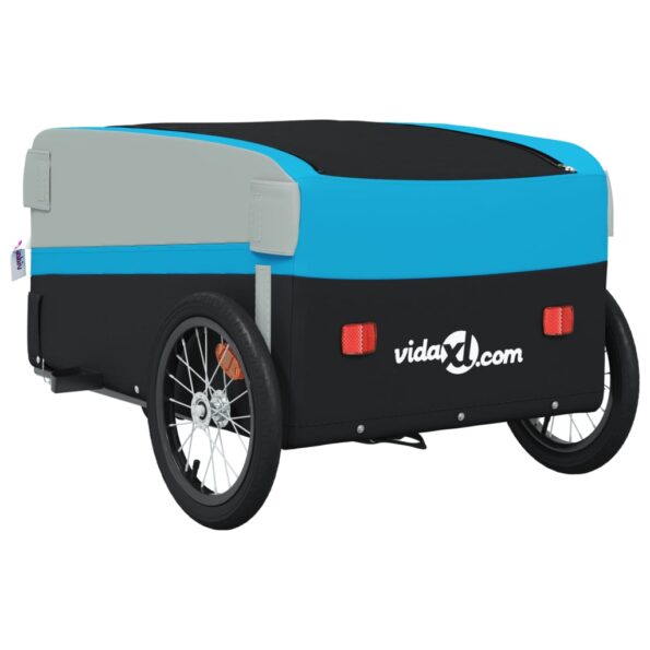 vidaXL Vozík za bicykel, čierno modrý 45 kg, železo – Obrázok 8
