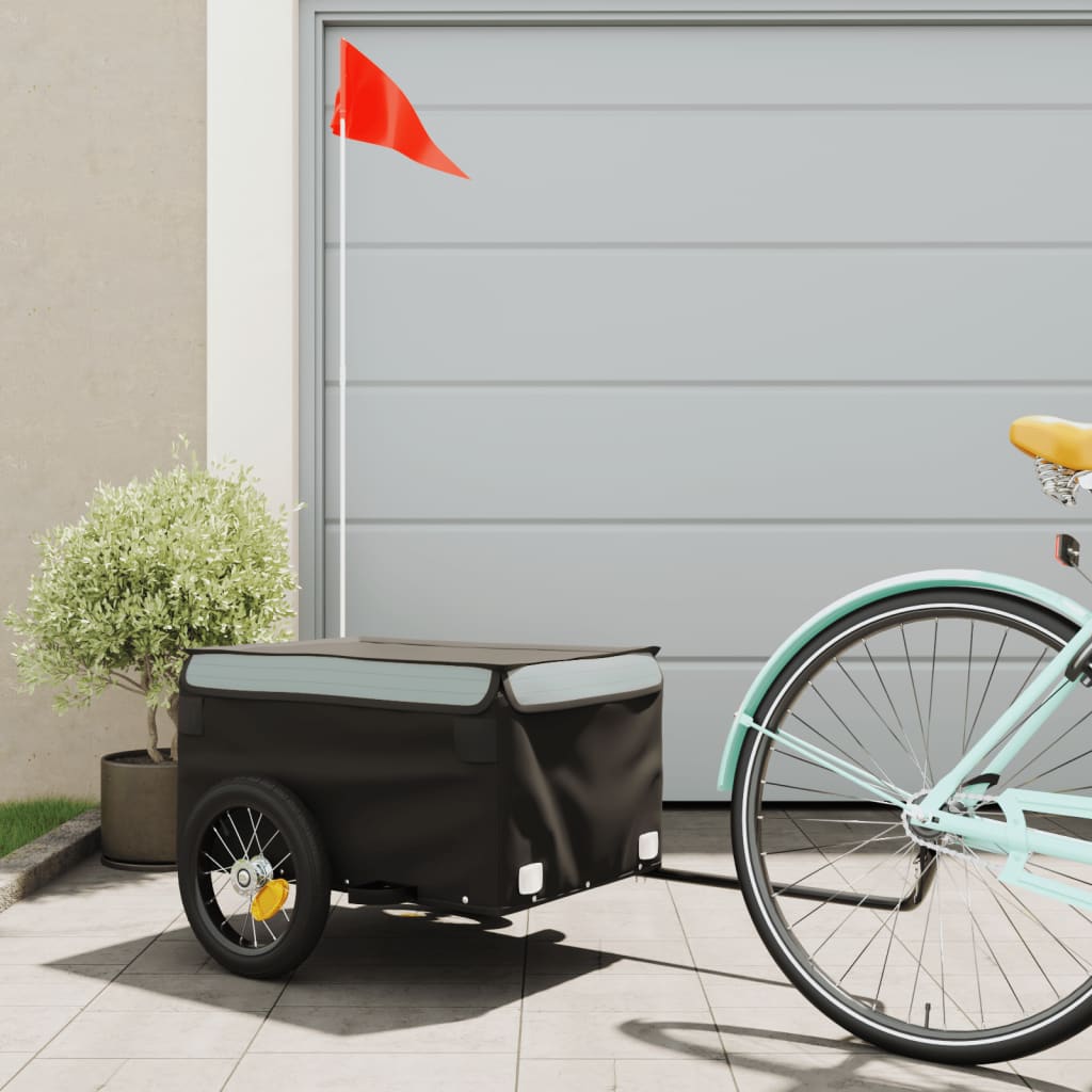 VXL8720845826208_m_en_hd_1.jpg vidaXL Vozík za bicykel, čierno sivý 30 kg, železo – Obrázok 1