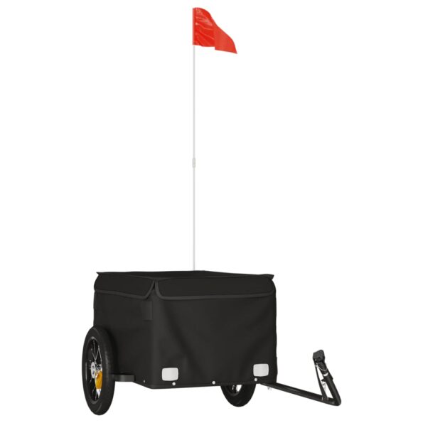 vidaXL Vozík za bicykel, čierny 30 kg, železo – Obrázok 2