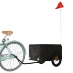 vidaXL Vozík za bicykel, čierny 30 kg, železo – Obrázok 3