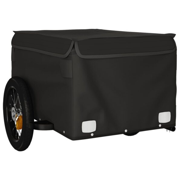vidaXL Vozík za bicykel, čierny 30 kg, železo – Obrázok 4