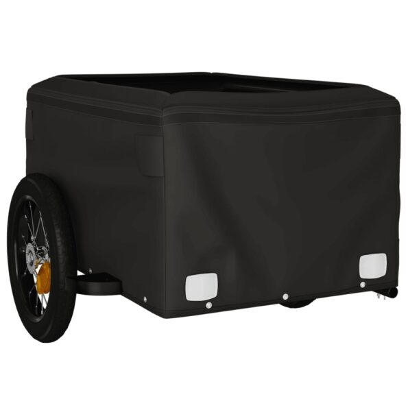 vidaXL Vozík za bicykel, čierny 30 kg, železo – Obrázok 5