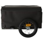 vidaXL Vozík za bicykel, čierny 30 kg, železo – Obrázok 7