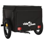 vidaXL Vozík za bicykel, čierny 30 kg, železo – Obrázok 8