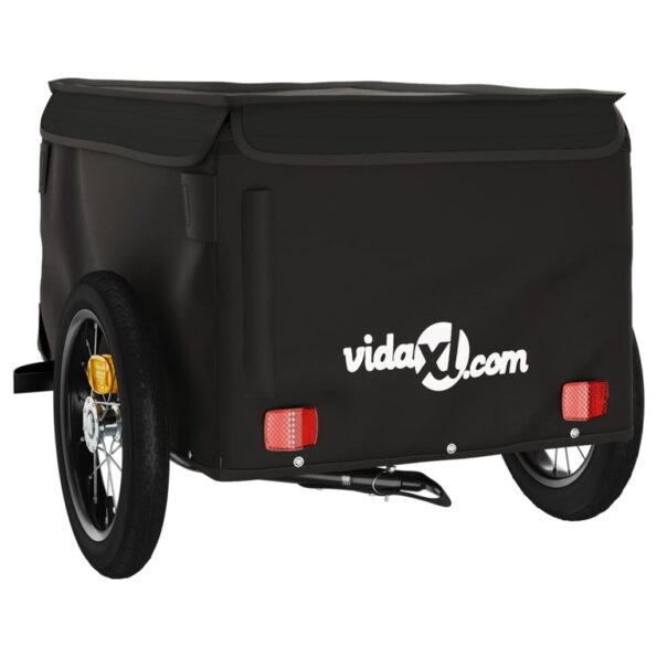vidaXL Vozík za bicykel, čierny 30 kg, železo – Obrázok 8