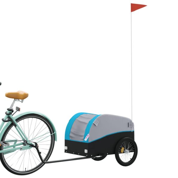 vidaXL Vozík za bicykel, čierno modrý 30 kg, železo – Obrázok 3