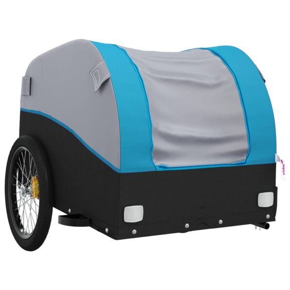 vidaXL Vozík za bicykel, čierno modrý 30 kg, železo – Obrázok 4