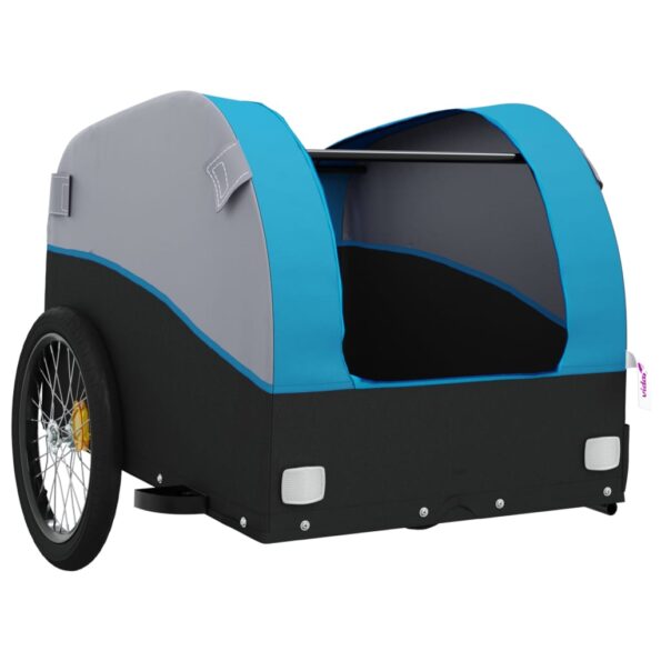 vidaXL Vozík za bicykel, čierno modrý 30 kg, železo – Obrázok 5