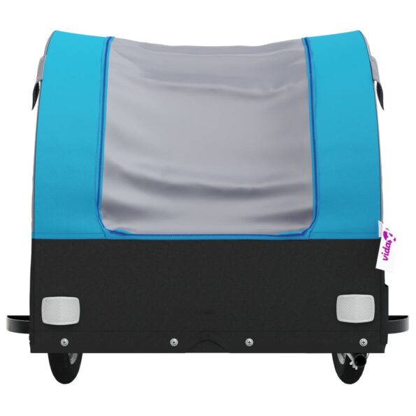 vidaXL Vozík za bicykel, čierno modrý 30 kg, železo – Obrázok 6