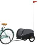 vidaXL Vozík za bicykel, čierny 30 kg, železo – Obrázok 3