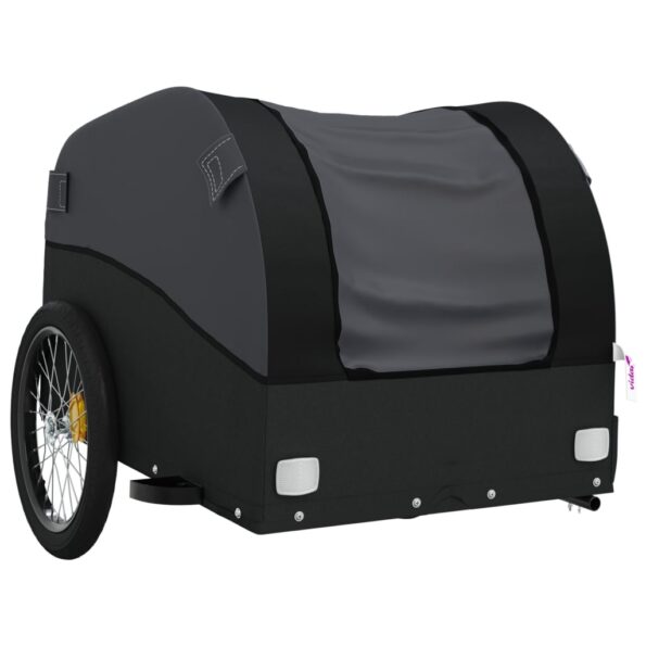 vidaXL Vozík za bicykel, čierny 30 kg, železo – Obrázok 4