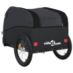 vidaXL Vozík za bicykel, čierny 30 kg, železo – Obrázok 8