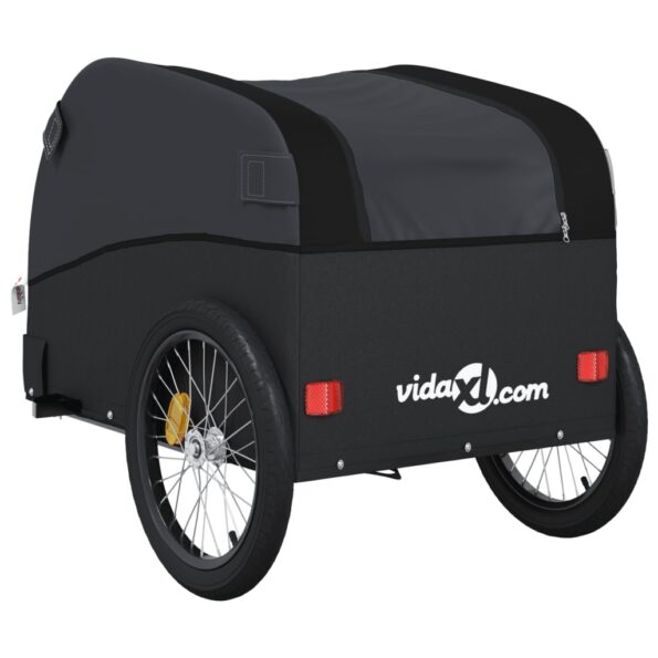vidaXL Vozík za bicykel, čierny 30 kg, železo – Obrázok 8