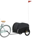 vidaXL Vozík za bicykel, čierny 45 kg, železo – Obrázok 3