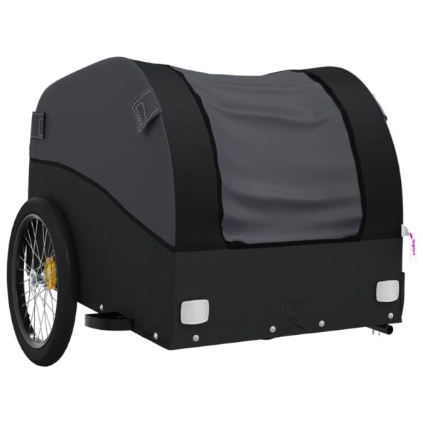 vidaXL Vozík za bicykel, čierny 45 kg, železo – Obrázok 4