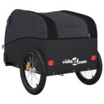 vidaXL Vozík za bicykel, čierny 45 kg, železo – Obrázok 8
