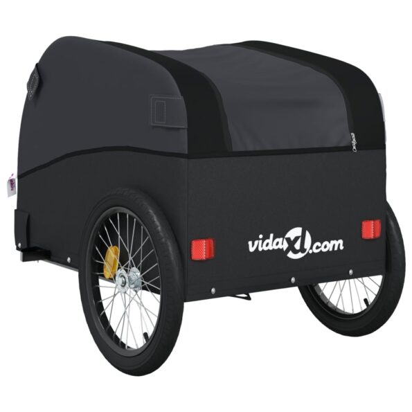 vidaXL Vozík za bicykel, čierny 45 kg, železo – Obrázok 8