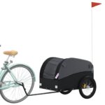 vidaXL Vozík za bicykel, čierny 45 kg, železo – Obrázok 3