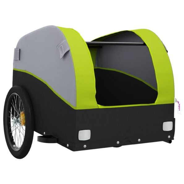 vidaXL Vozík za bicykel, čierno zelený 45 kg, železo – Obrázok 5