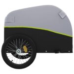 vidaXL Vozík za bicykel, čierno zelený 45 kg, železo – Obrázok 7