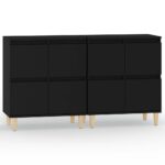 vidaXL Komody 2 ks čierne 60x35x70 cm kompozitné drevo – Obrázok 2