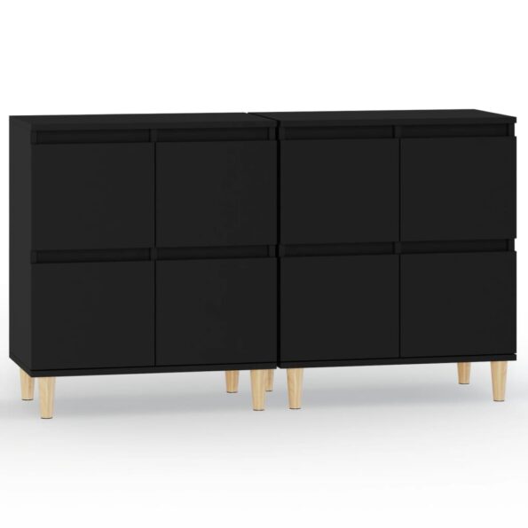 vidaXL Komody 2 ks čierne 60x35x70 cm kompozitné drevo – Obrázok 2