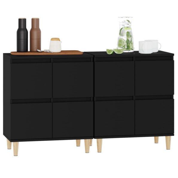 vidaXL Komody 2 ks čierne 60x35x70 cm kompozitné drevo – Obrázok 4