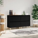 vidaXL Komody 2 ks čierne 60x35x70 cm kompozitné drevo