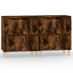 vidaXL Komody 2 ks dymový dub 60x35x70 cm kompozitné drevo – Obrázok 2