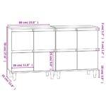 vidaXL Komody 2 ks dymový dub 60x35x70 cm kompozitné drevo – Obrázok 11