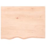 vidaXL Kúpeľňová doska 80x60x2 cm neošetrený masív – Obrázok 3