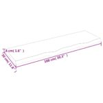 vidaXL Kúpeľňová doska 100x30x(2-4) cm neošetrený masív – Obrázok 5