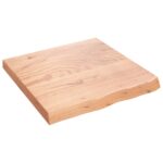 vidaXL Kúpeľňová doska bledohnedá 60x60x(2-6) cm ošetrený masív – Obrázok 2
