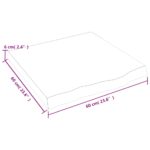 vidaXL Kúpeľňová doska bledohnedá 60x60x(2-6) cm ošetrený masív – Obrázok 5