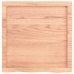 vidaXL Kúpeľňová doska bledohnedá 60x60x(2-6) cm ošetrený masív – Obrázok 6