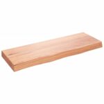 vidaXL Kúpeľňová doska bledohnedá 80x30x(2-6) cm ošetrený masív – Obrázok 2