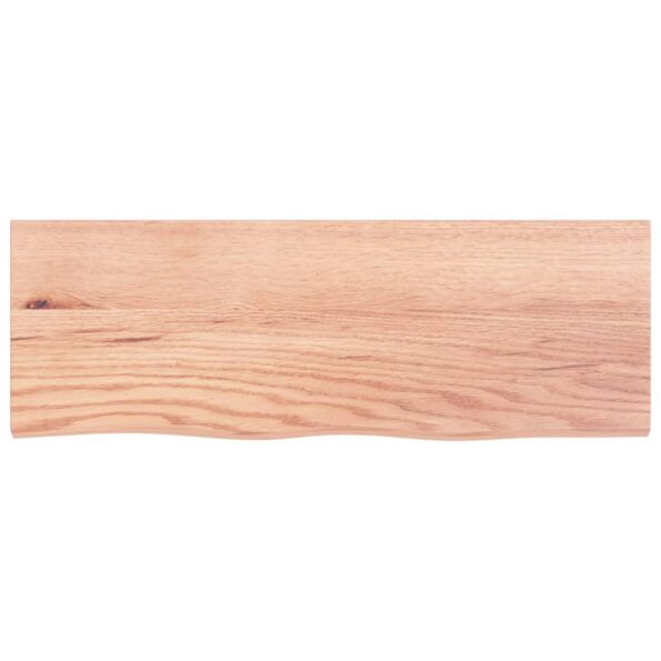 vidaXL Kúpeľňová doska bledohnedá 80x30x(2-6) cm ošetrený masív – Obrázok 3