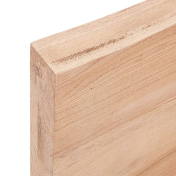 vidaXL Kúpeľňová doska bledohnedá 80x30x(2-6) cm ošetrený masív – Obrázok 4