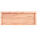 vidaXL Kúpeľňová doska bledohnedá 80x30x(2-6) cm ošetrený masív – Obrázok 6