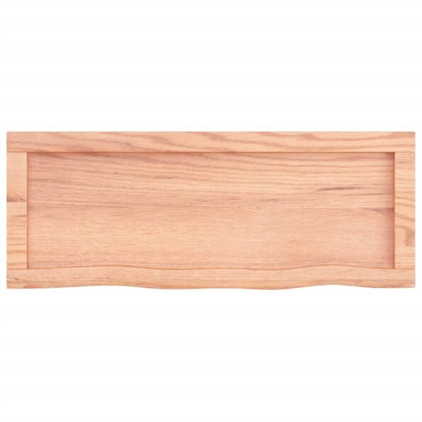 vidaXL Kúpeľňová doska bledohnedá 80x30x(2-6) cm ošetrený masív – Obrázok 6